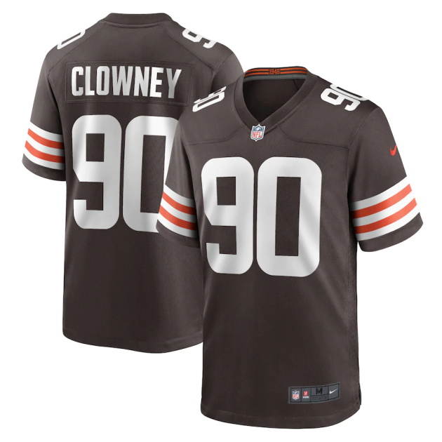 mens nike jadeveon clowney brown cleveland browns game player jersey